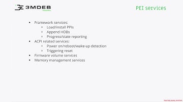 Arch4021: Introductory UEFI 04 02 UEFI Boot Flow PEI
