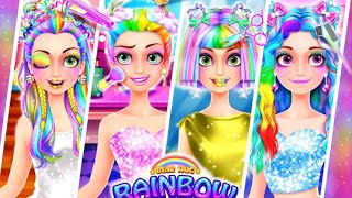 Rainbow Hair Salon Dress Up - Android gameplay Movie apps free best Top Film Video Game Teenagers screenshot 5