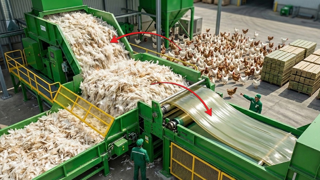 Inside the Largest Bioplastic Factory – How Bioplastic Is Made From Chicken Feathers (Full Process)