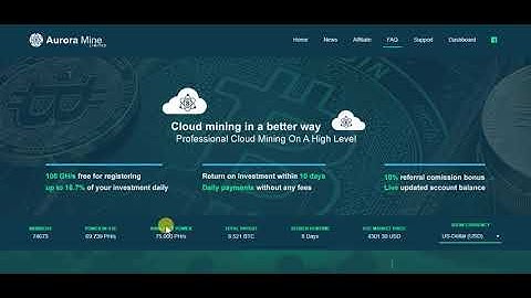 Aurora Mine $20 Daily Free Passive Bitcoin!! Withdraw Proof!!