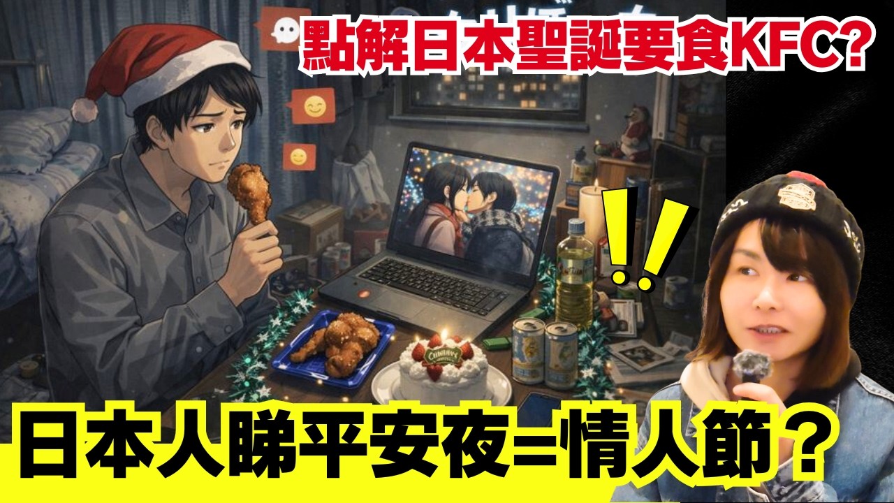 【外國人不知道的日本文化】點解日本聖誕節會食KFC？原來日本好多人唔知聖誕的原意？沒有宗教背景為什麼會慶祝聖誕？中文字幕 #廣東話 #粵語  #冷知識 #輻射 #懶人包 #知識 #旅遊