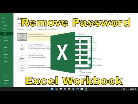 Video: Hvordan ændrer jeg en adgangskode på et Excel-regneark?