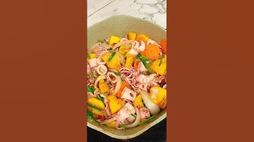 Mực xào dứa nhà làm tươi ngon, hao cơm #thuythichnauan #shorts