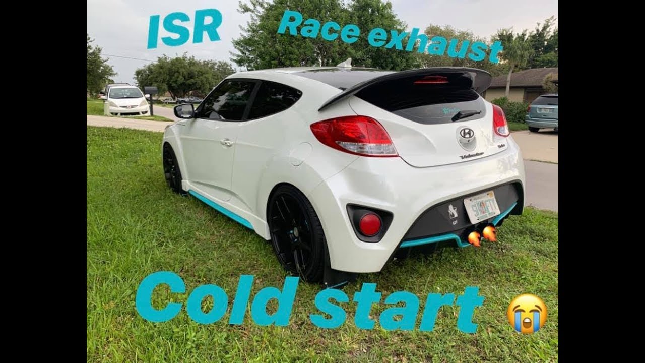 Veloster Turbo cold start with ISR race Exhaust with Catless downpipe