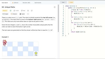 LeetCode 62. Unique Paths 中文解题思路 Java #dynamicprogramming