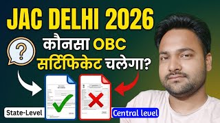 Jac Delhi counselling 2026 latest update | Category certificate problem #jacdelhi2026