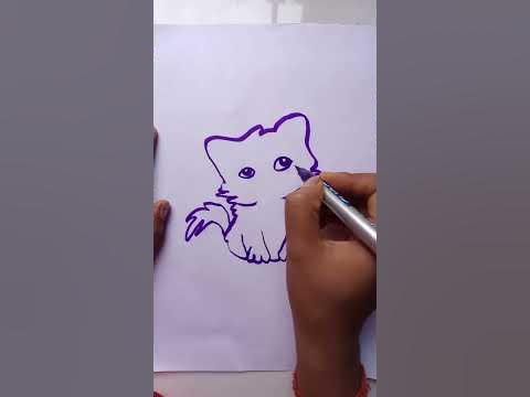 easy drawing cat-a #shorts #viralshortsvideos - YouTube