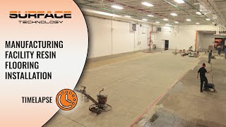 Warehouse Epoxy Flooring Installation Project Timelapse | Surface Technology