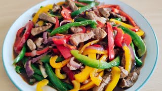 Simpling Ulam Bell Peppers With Pork Strips