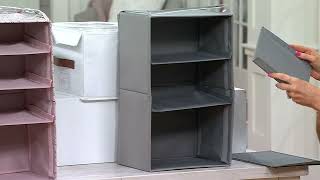 Cella Set of 2 Closet Organizersw/ 5 Removable Dividers on QVC