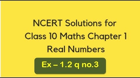 Finding LCM and HCF using Prime Factorization - Class 10 Maths Exercise 1.2 Q 3