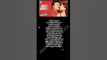 Thumbnail of Radhe govinda song lyrics #Indra #chiranjeevi #sonalibendre #uditnarayan #kschitra