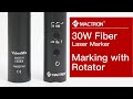 Microphone and Stainless Steel Chopsticks Marking-30W Fiber Laser Marking Machine with Rotary Device