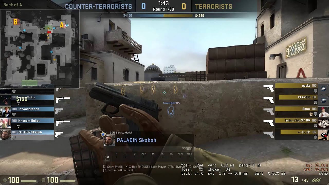 Perfect ace (LEM) CS:GO DUST II - YouTube