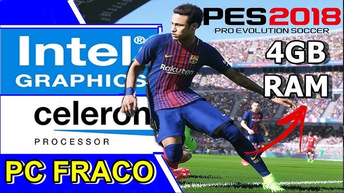 PES2017 - teste em pc fraco sem placa de video - celeron 847 4gb de ram 