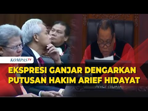 Ekspresi Ganjar Pranowo saat Hakim MK Arief Hidayat Bacakan Putusan Sengketa Pilpres 2024