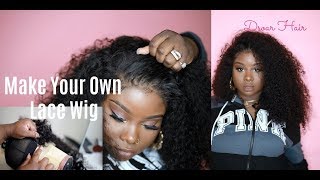 How To Make a Lace Frontal Wig  Ft. Dsoar Hair Peruvian Curly Hair