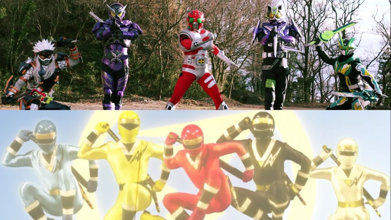WHAT IF | Kakuranger & Ninja Kamen Riders Henshin & Roll Call