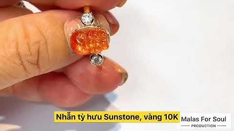 Nhẫn tỳ hưu Sunstone (đá mặt trời)