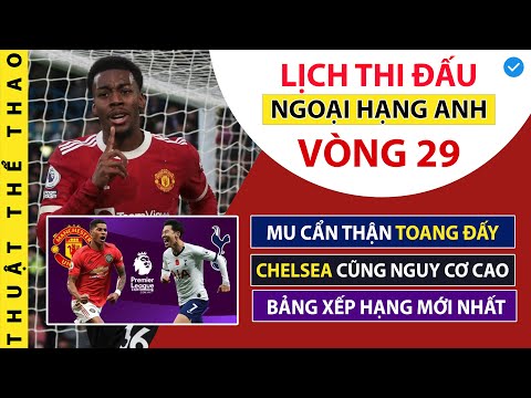 Video Lịch thi đấu Ngoại hạng Anh vòng 29 | MU cận thận lại... - youtube
