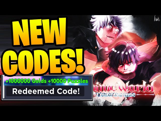 Roblox  Anime World Tower Defense Codes (Updated October 2023