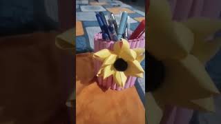 PEN HOLDER FROM CRAFT 🌷✨#ytshorts #artandcraft#trending #pinkcraft#penholder
