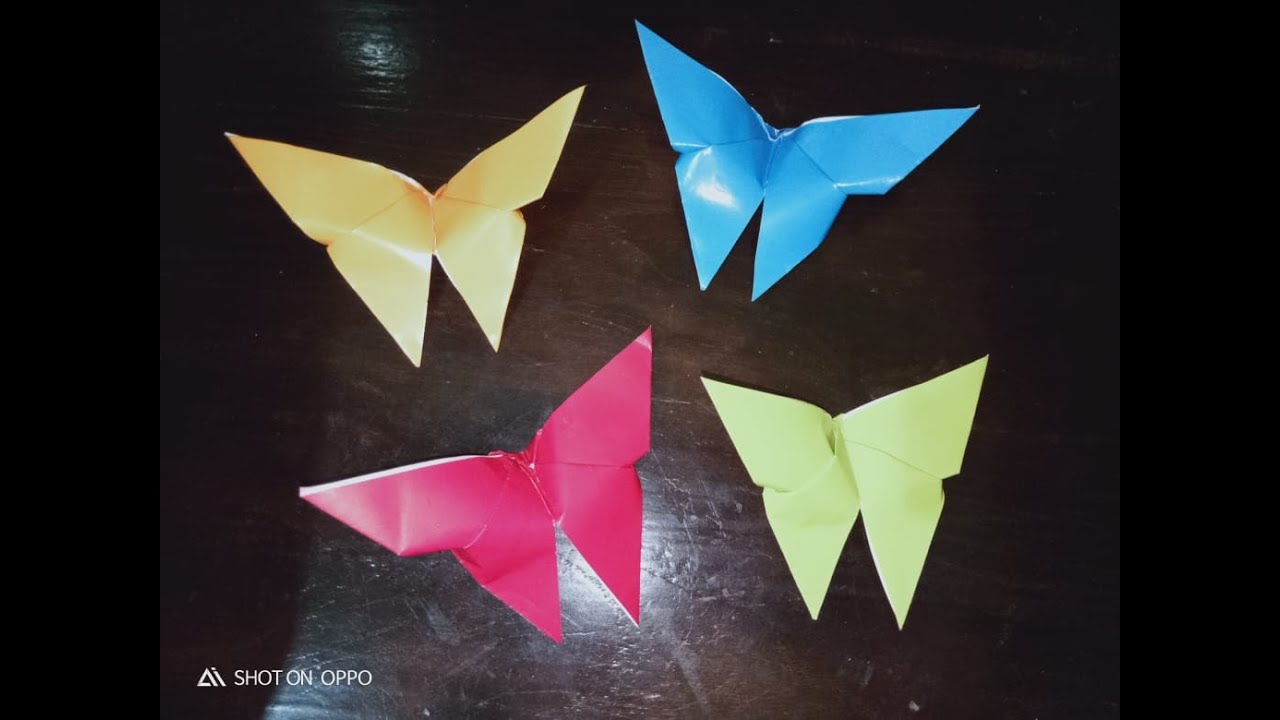  Cara membuat kupu kupu dari kertas origami  YouTube