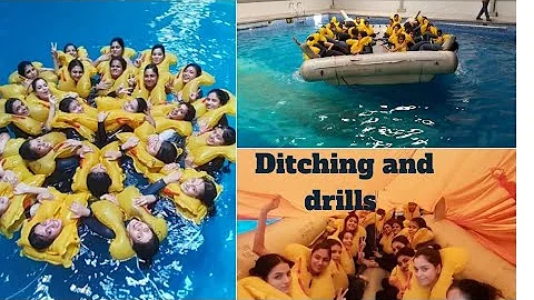 Cabin crew training ditching Drills ✈️