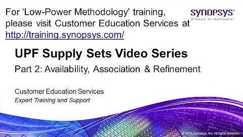 UPF Supply Sets Video Series – Part 2: Availability, Association and Refinement