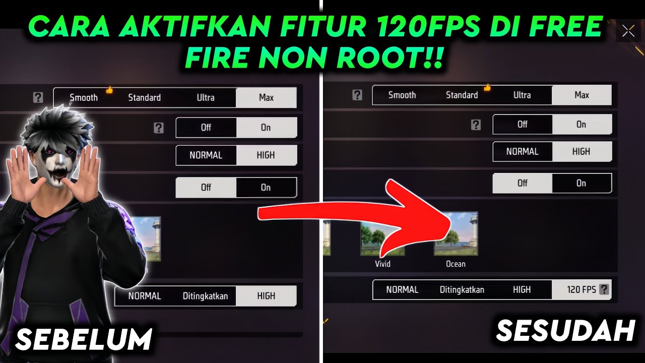 CARA AKTIFKAN FITUR 120FPS DI FREE FIRE TERBARU 2025‼️ SETTING 120FPS FF ANDROID TANPA ROOT 🔥