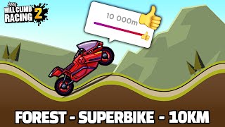 Hill Climb Racing 2 - 10000m with SUPERBIKE in FOREST