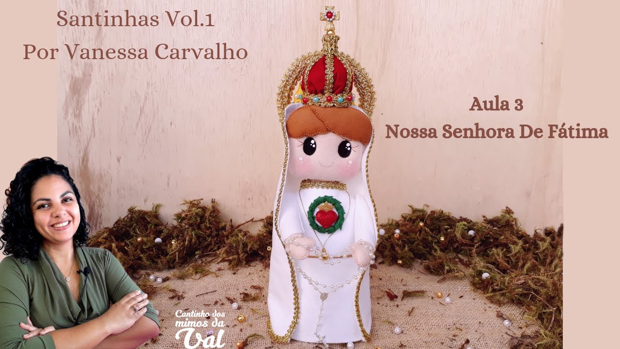 MOLDE GRATUITO Nossa Senhora de Fátima em feltro
