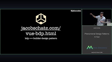 VUECONF US 2019 | Phenomenal Design Patterns In Vue with Jacob Schatz