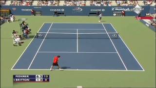 Federer vs Britton US OPEN 2009 highlights HD