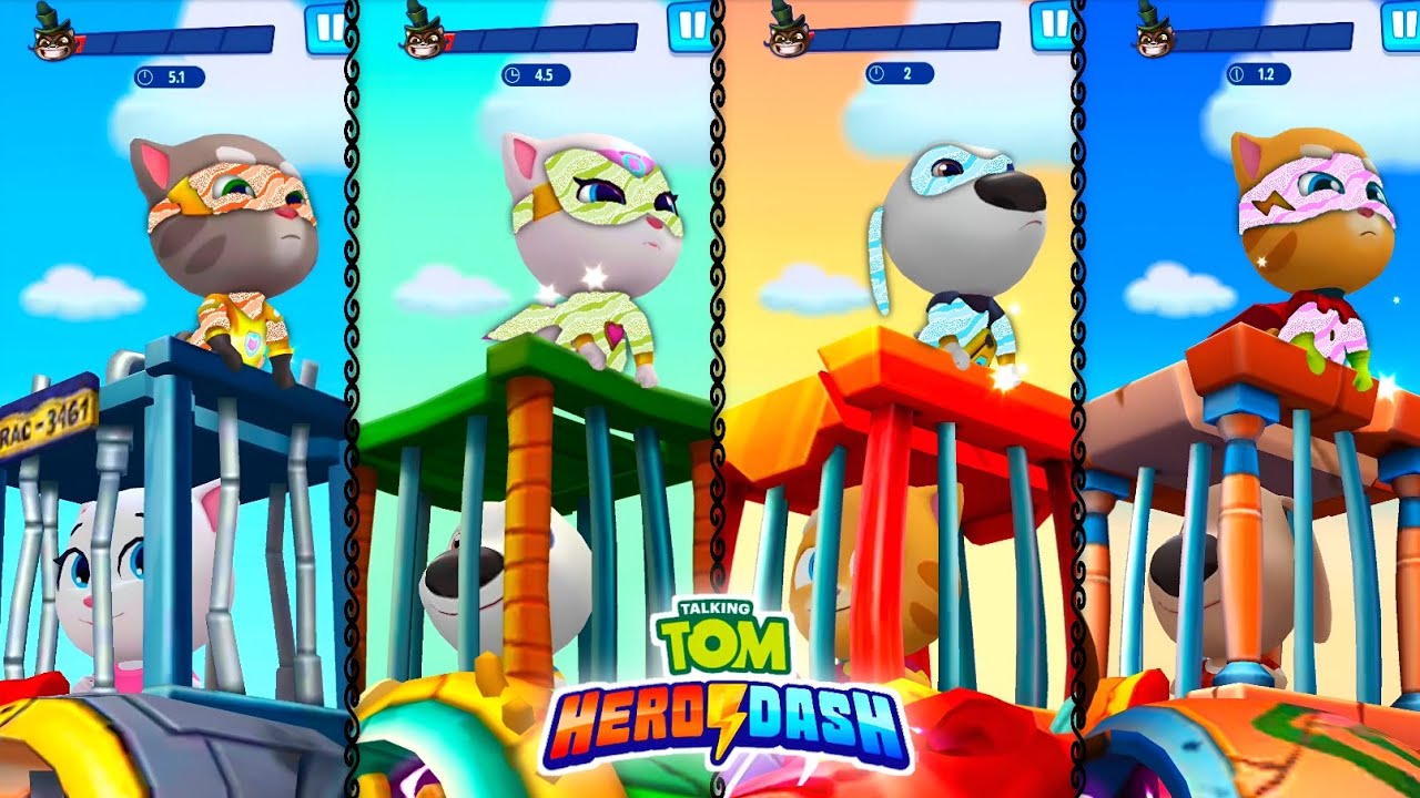 talking-tom-hero-dash-new-colourful-suit-with-all-heroes-and-fights