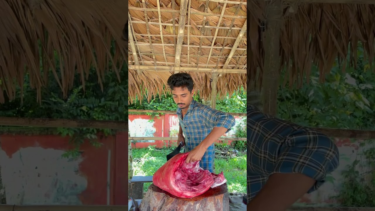 pork meat cutting video