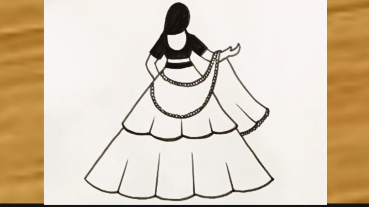 Backside girl drawing easy / how to draw back side gir drawing / girl sketch/ beautiful girl drawing