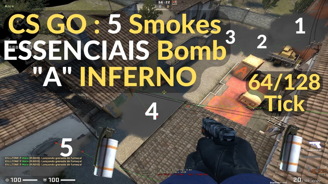 CS GO : 5 Smokes ESSENCIAIS Bomb