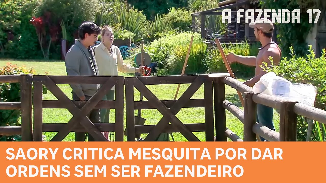 A FAZENDA 17: Saory critica Mesquita por dar ordens sem ser Fazendeiro ‘Quem pensa que é’