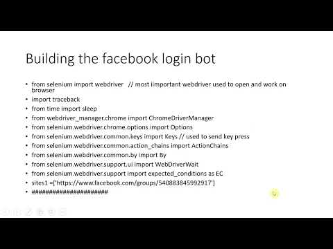 Python tutor|   Browser automation  testing  facebook  website using #selenium #python #chromedriver