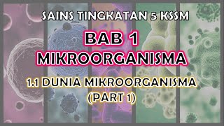 SAINS TINGKATAN 5 KSSM I BAB 1 I 1.1 DUNIA MIKROORGANISMA (PART 1)