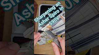 Sharpening an Asher Spiro in S90V blade steel with. TSPROF Pioneer