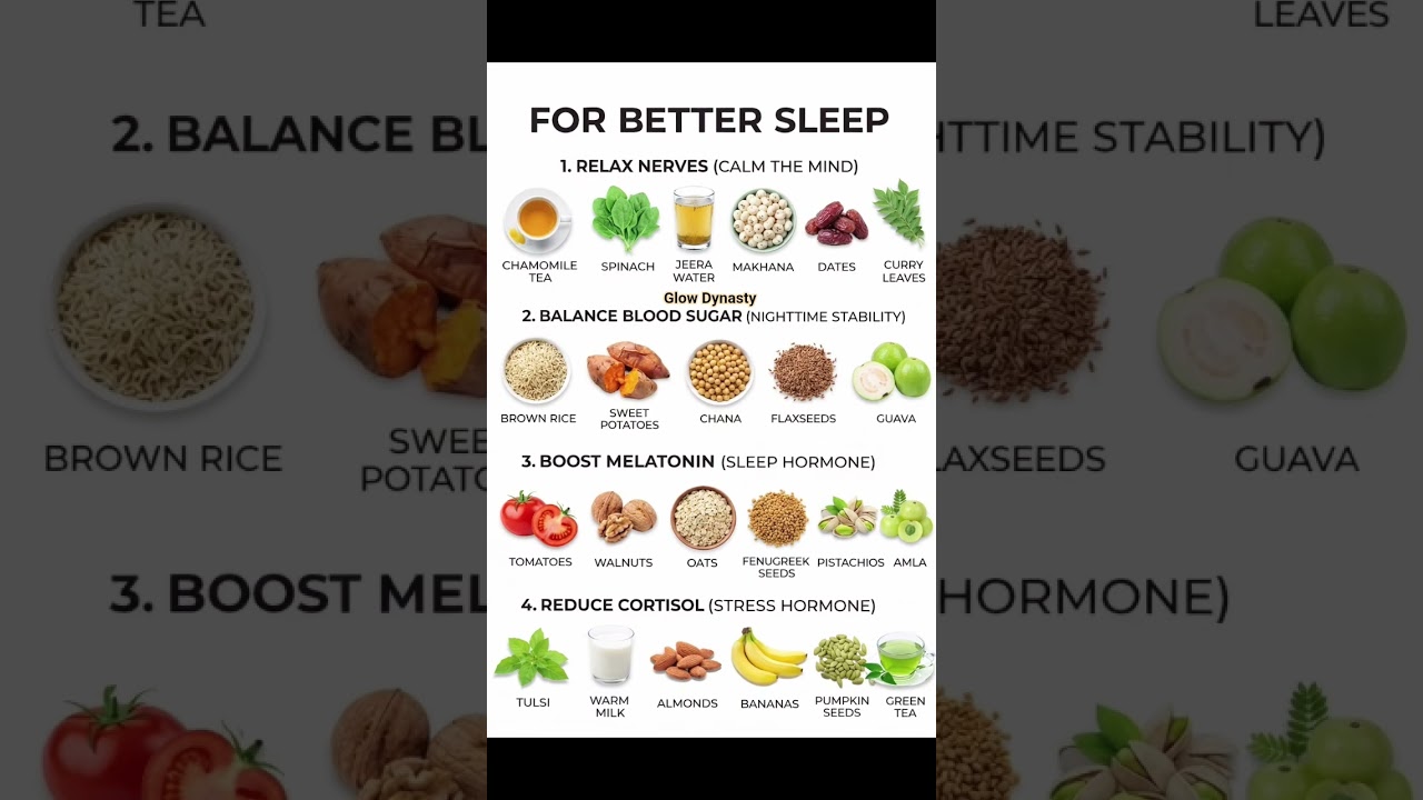 Can&rsquo;t Sleep? 😴 Eat These Foods for DEEP, RESTFUL SLEEP 🌙 #shorts