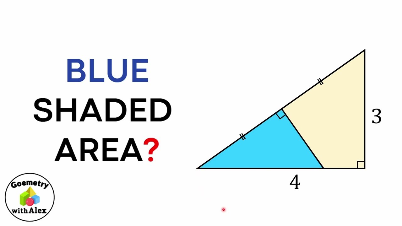 Calculate the blue shaded area | area triangle