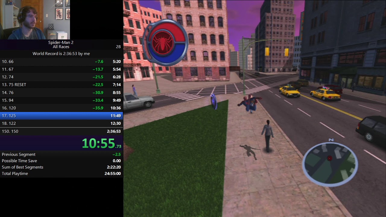 Spider-Man 2 All Races Speedrun (