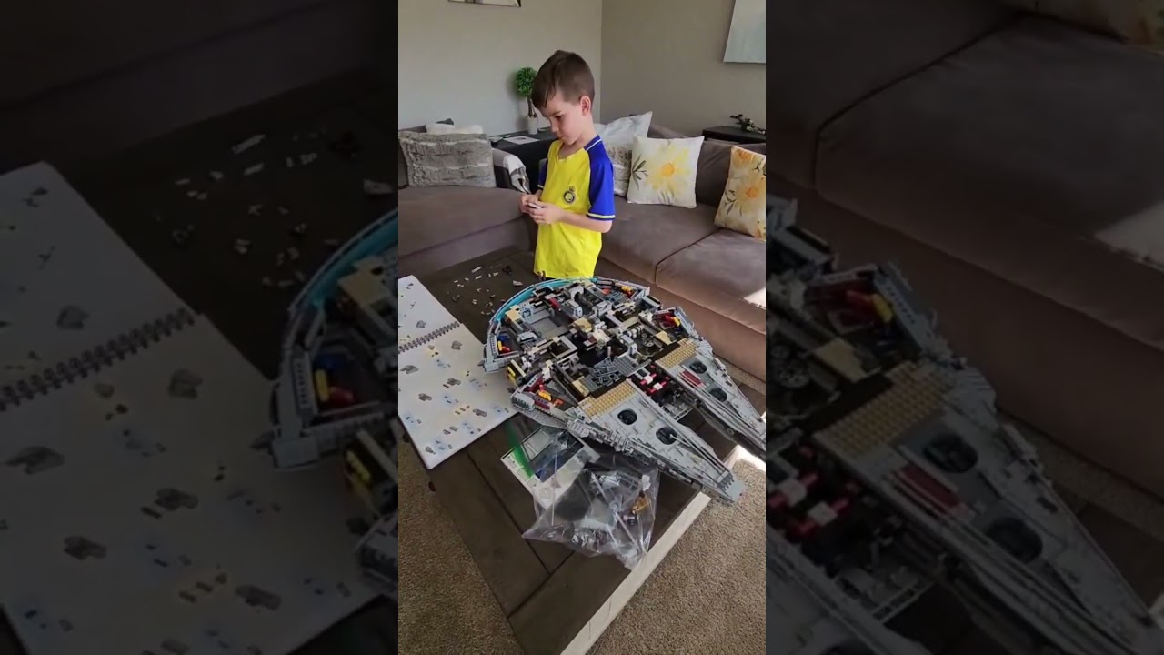 6 - 7 Year old builds the LEGO Star Wars Millennium Falcon 75192 