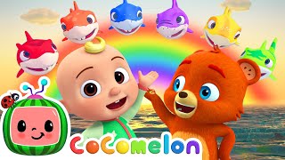 Baby Shark Rainbow Colors Learns Colors For Kids Cocomelon Kids Songs Nursery Rhymes