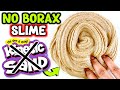 NO BORAX❌ SAND SLIME👅🎧 NOT FAKE❌ How to make Kinetic Sand Slime Without Borax [ASMR]