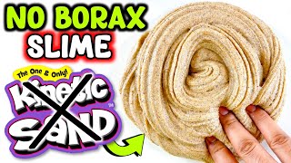 NO BORAX❌ SAND SLIME👅🎧 NOT FAKE❌ How to make Kinetic Sand Slime Without Borax [ASMR]