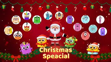 Christmas Special! 130 Numberblocks Marble Race in Algodoo